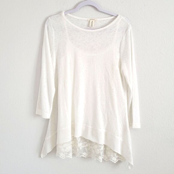 Westbound Long Sleeve top with Lace Tank top EUC Size M - Picture 1 of 8